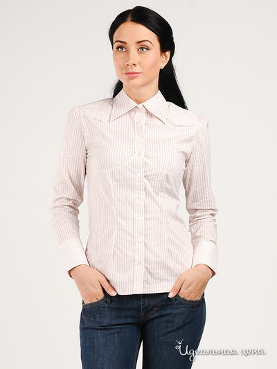 Рубашка Eighth Sin, цвет цвет белый / красная полоска