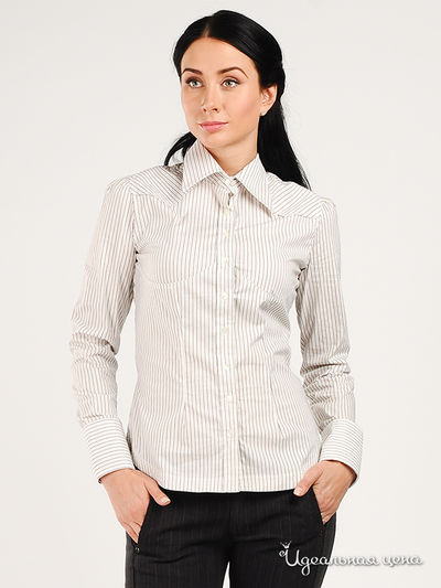 Рубашка Eighth Sin, цвет цвет белый / голубая полоска