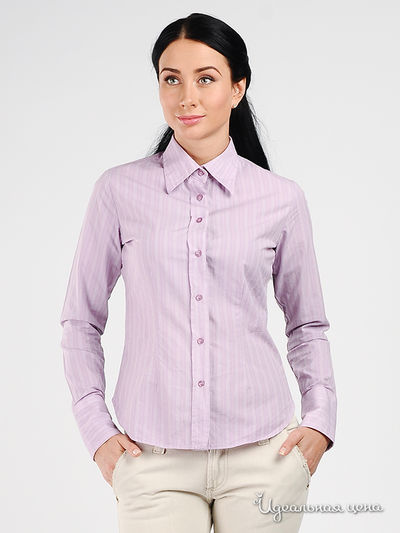 Рубашка yes!mis, цвет цвет сиреневый / полоска