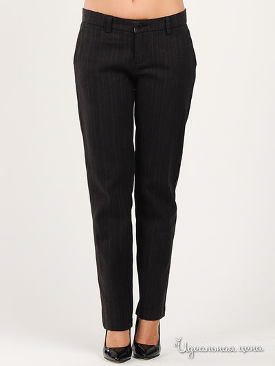 Брюки yes!mis, цвет цвет темно-серый / полоска