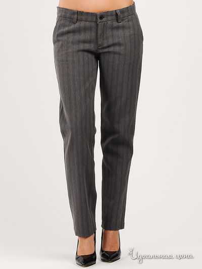 Брюки yes!mis, цвет цвет светло-серый / полоска
