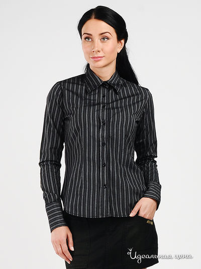 Рубашка yes!mis, цвет цвет черный / полоска
