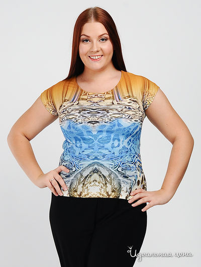 Футболка Lissa, цвет цвет бежевый / голубой