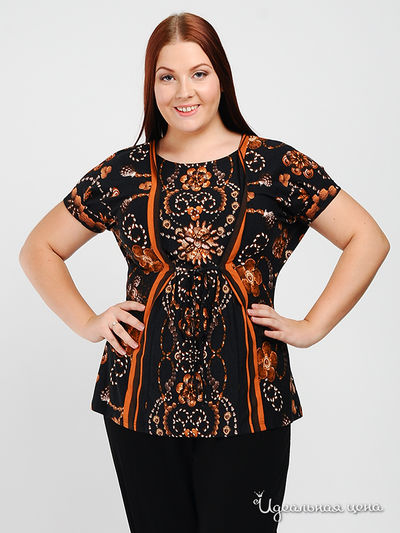 Туника Lissa, цвет цвет черный / оранжевый