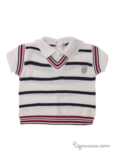 Поло Tutto piccolo, цвет цвет белый / синяя полоска