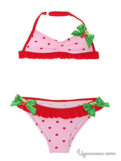 Купальник Tutto piccolo, цвет цвет розовый / принт сердечки