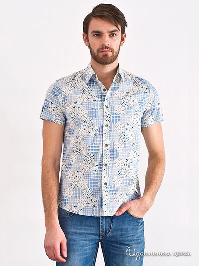 Рубашка Liberavita, цвет цвет молочный / голубой соты