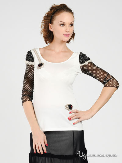 Блуза Didier Parakian, цвет цвет белый / черный