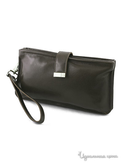 Клатч-косметичка Dimanche, цвет темно-серый с оливковым отливом