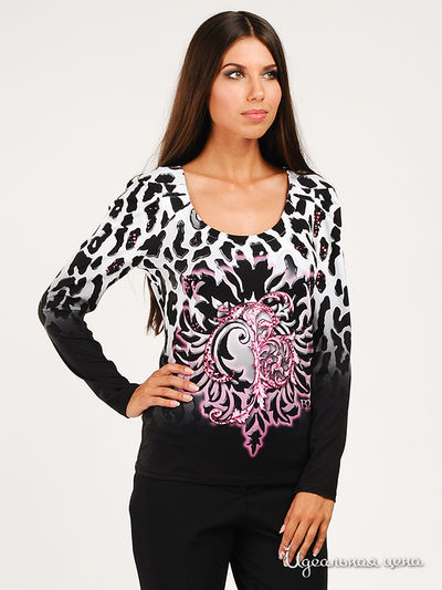 Блуза Gizia&Balizza, цвет цвет черный / белый