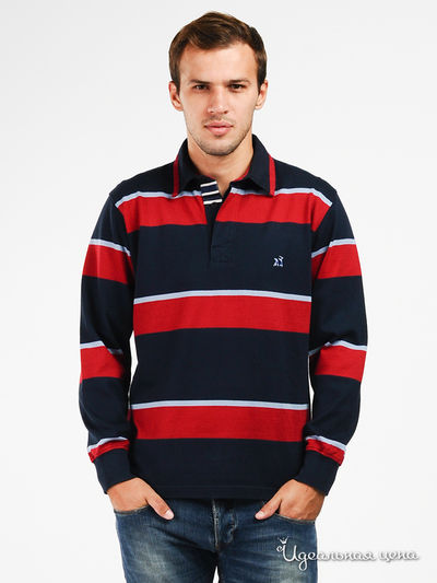 Поло Jezequel, цвет цвет темно-синий / красный