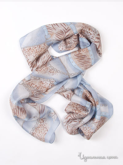 Шарф Farfalla Seta, цвет цвет голубой / бежевый
