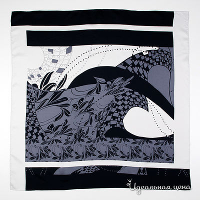 Платок Итальянские платки, цвет цвет черный / белый / серый