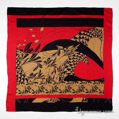 Платок Итальянские платки, цвет цвет красный / коричневый