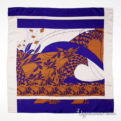 Платок Итальянские платки, цвет цвет коричневый / фиолетовый