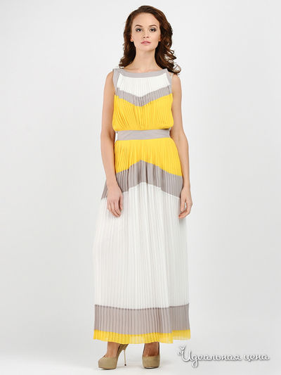 Платье Bovona, цвет цвет белый / желтый