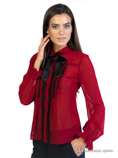 Блуза Bovona, цвет цвет бордовый