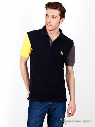 Футболка-поло Burbberry, цвет цвет черный / желтый