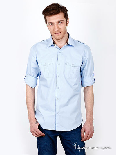 Рубашка Burbberry, цвет цвет голубой