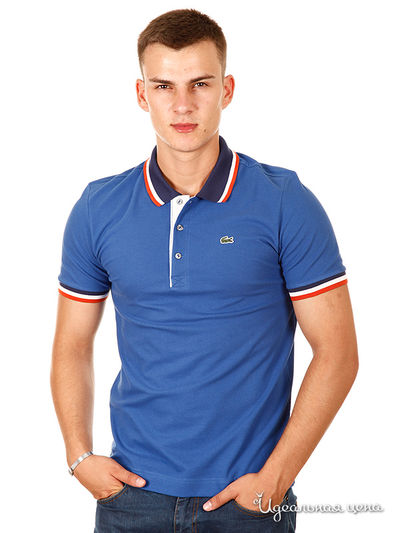 Поло Lacoste, цвет цвет синий