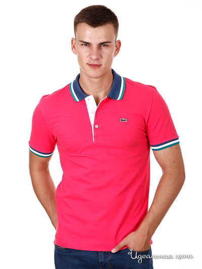 Поло Lacoste, цвет цвет розовый