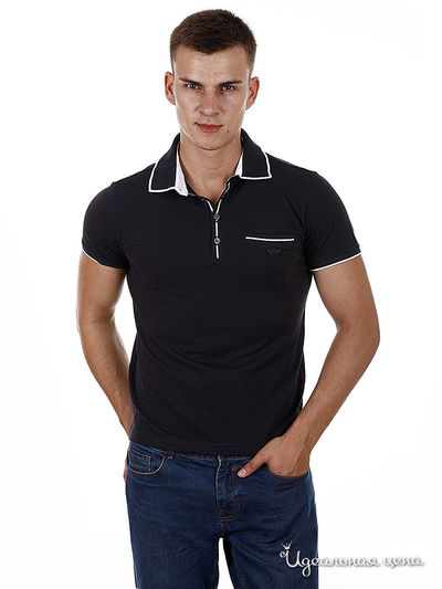 Поло Armani, цвет цвет темно-синий