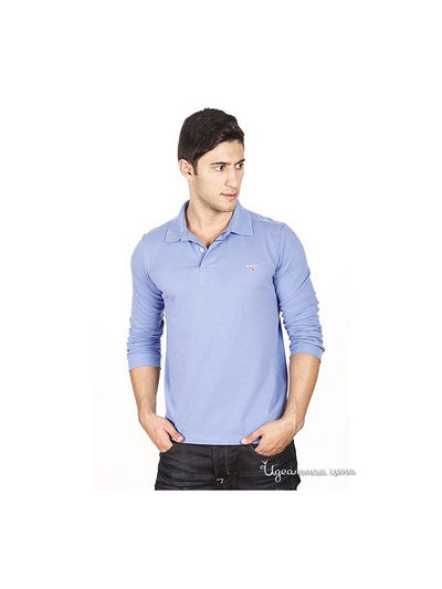 Поло Gant, цвет цвет голубой