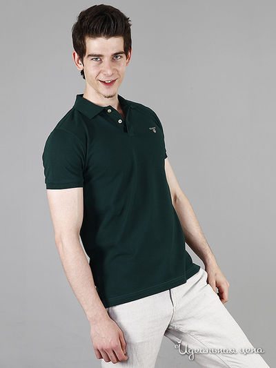 Футболка-поло Gant, цвет цвет зеленый