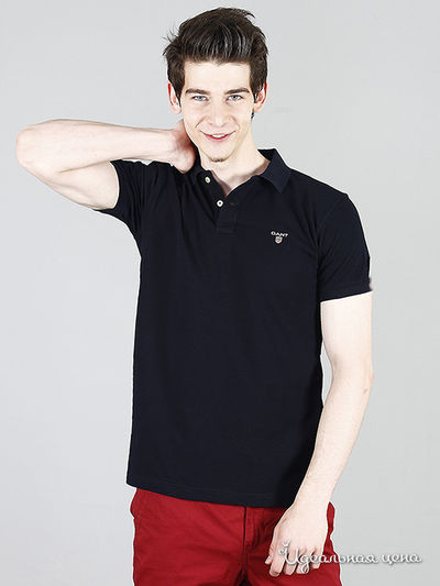 Футболка-поло Gant, цвет цвет черный