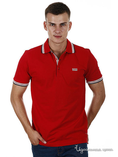 Футболка-поло Hugo Boss, цвет цвет красный