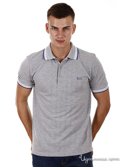 Футболка-поло Hugo Boss, цвет цвет серый