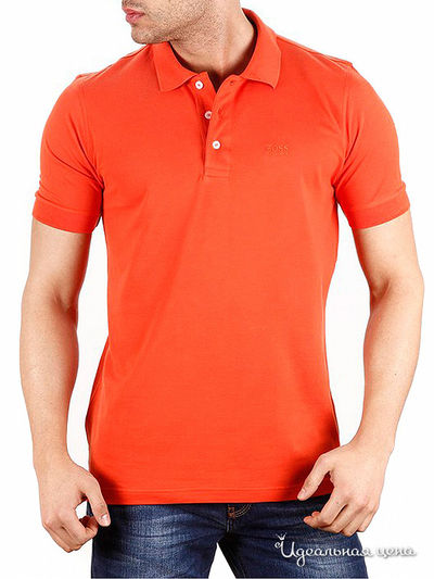 Футболка-поло Hugo Boss, цвет цвет оранжевый