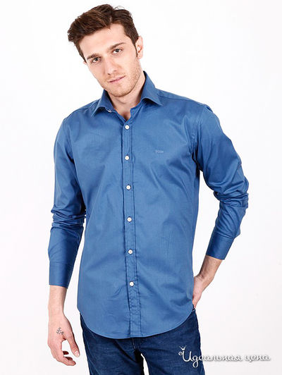 Рубашка Hugo Boss, цвет цвет синий
