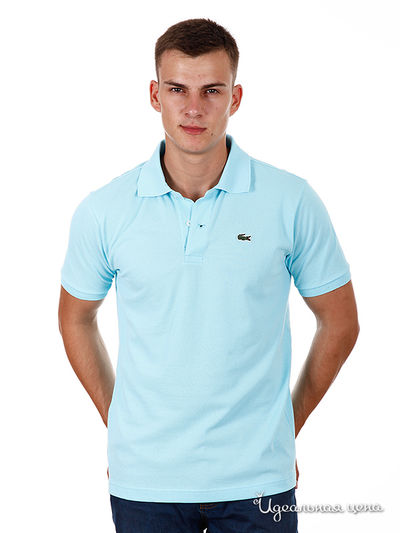Поло Lacoste, цвет цвет голубой