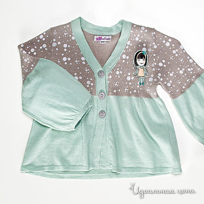 Кофта Etti Detti, цвет цвет светло-зеленый / коричневый