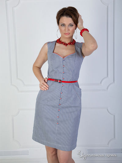 Платье Mono collection, цвет сине-белый