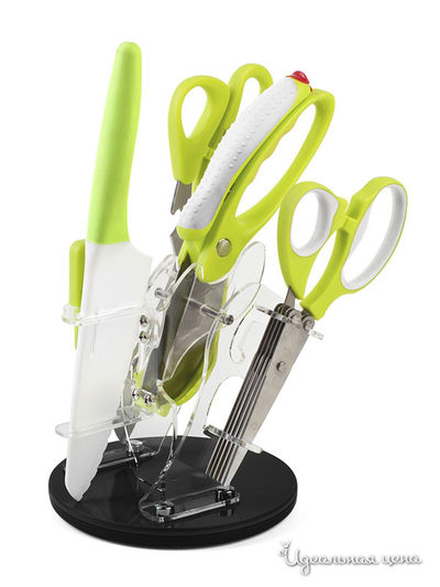 Набор кухонных ножниц и ножей Kerle Koch, цвет зеленый