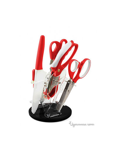Набор кухонных ножниц и ножей Kerle Koch, цвет красный