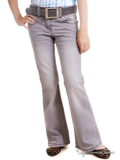 Джинсы буткат с ремнем Million X, цвет серый