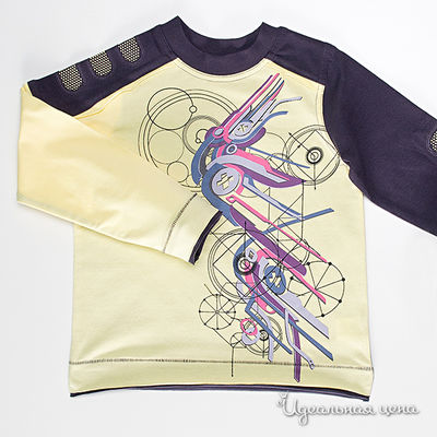 Футболка Etti Detti, цвет цвет темно-фиолетовый / светло-кремовый