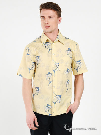 Рубашка Realto, цвет желтый, голубой