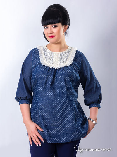 Блуза Wisell, цвет сине-белый