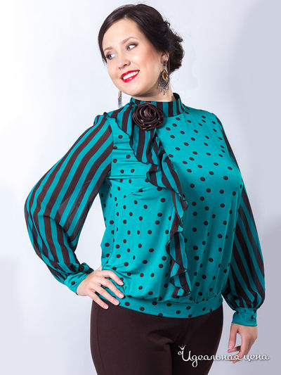 Блуза Wisell, цвет бирюзовый