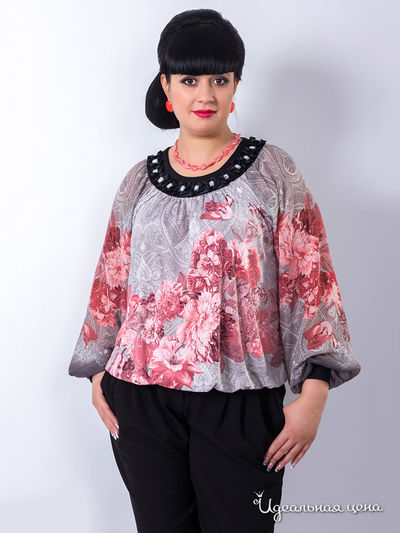 Блуза Wisell, цвет Серо-розовый