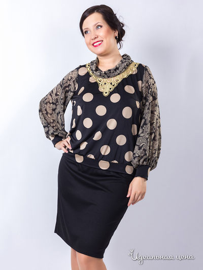 Платье Wisell, цвет черный, бежевый