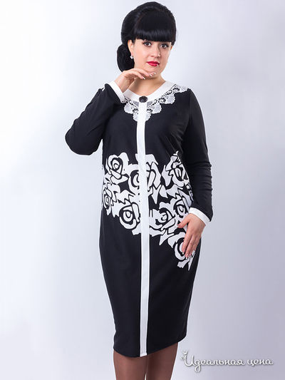 Платье Wisell, цвет темно- синий, белый