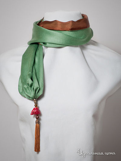 Шарф Arc-en-Ciel, цвет зеленый, коричневый