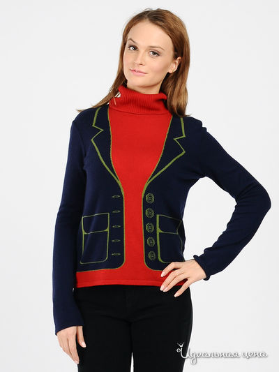 Джемпер Roberta di Camerino, цвет синий, зеленый, красный