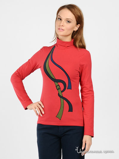 Лонгслив Roberta di Camerino, цвет красный, принт