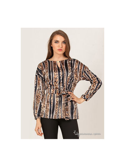 Блуза Remix, цвет черный принт цепи